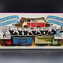 Load image into Gallery viewer, Lledo Days Gone Circus 3 Piece Collection Set #CR 1003 - Fossetts, Arnold&#39;s &amp; Smart&#39;s Circus
