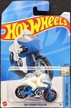 Load image into Gallery viewer, Hot Wheels 2024 1966 Triumph Tiger 100 Blue #190 Factory Fresh 10/10 New Long Card
