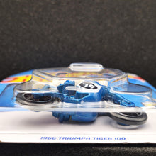 Load image into Gallery viewer, Hot Wheels 2024 1966 Triumph Tiger 100 Blue #190 Factory Fresh 10/10 New Long Card
