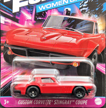 Load image into Gallery viewer, Hot Wheels 2024 Custom Corvette Stingray Coupe Red Fast &amp; Furious - Women Of Fast Series 5/5 New Long Card
