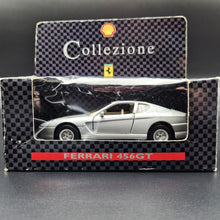 Load image into Gallery viewer, Maisto 1992 Ferrari 456 GT Silver 1:39 Shell Collezione Die Cast Car
