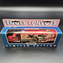 Load image into Gallery viewer, Matchbox 1995 Scania T142 Cargo Truck Red Essendon Bombers Footy Convoys
