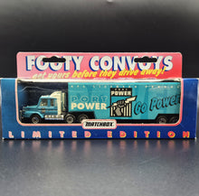 Load image into Gallery viewer, Matchbox 1995 Scania T142 Cargo Truck Aqua Blue Port Adelaide Power Footy Convoys
