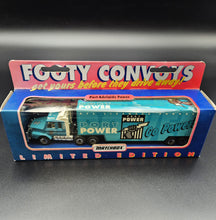 Load image into Gallery viewer, Matchbox 1995 Scania T142 Cargo Truck Aqua Blue Port Adelaide Power Footy Convoys
