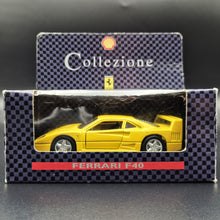 Load image into Gallery viewer, Maisto 1990 Ferrari F40 Yellow 1:38 Shell Collezione Die Cast Car
