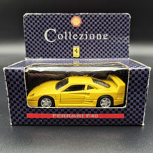Load image into Gallery viewer, Maisto 1990 Ferrari F40 Yellow 1:38 Shell Collezione Die Cast Car
