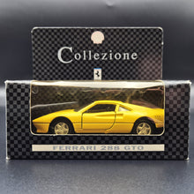 Load image into Gallery viewer, Maisto 1987 Ferrari 288 GTO Yellow 1:36 Shell Collezione Die Cast Car
