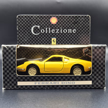 Load image into Gallery viewer, Maisto 1974 Ferrari Dino Yellow 1:36 Shell Collezione Die Cast Car
