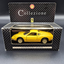 Load image into Gallery viewer, Maisto 1974 Ferrari Dino Yellow 1:36 Shell Collezione Die Cast Car
