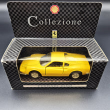 Load image into Gallery viewer, Maisto 1974 Ferrari Dino Yellow 1:36 Shell Collezione Die Cast Car
