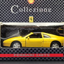 Load image into Gallery viewer, Maisto 1992 Ferrari 348 TS Yellow 1:38 Shell Collezione Die Cast Car
