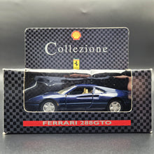 Load image into Gallery viewer, Maisto 1987 Ferrari 288 GTO Dark Blue 1:36 Shell Collezione Die Cast Car
