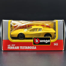 Load image into Gallery viewer, Bburago 1984 Ferrari Testarossa Yellow #4157 1:43 Die Cast 4100 Series
