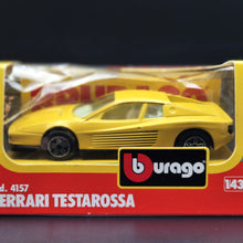 Load image into Gallery viewer, Bburago 1984 Ferrari Testarossa Yellow #4157 1:43 Die Cast 4100 Series
