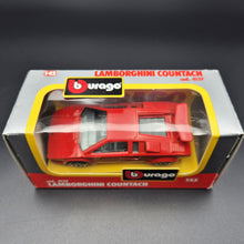 Load image into Gallery viewer, Bburago 1990 Lamborghini Countach 500 S Red #4137 1:43 Die Cast 4100 Series
