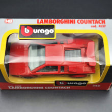 Load image into Gallery viewer, Bburago 1990 Lamborghini Countach 500 S Red #4137 1:43 Die Cast 4100 Series
