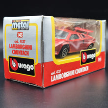 Load image into Gallery viewer, Bburago 1990 Lamborghini Countach 500 S Red #4137 1:43 Die Cast 4100 Series
