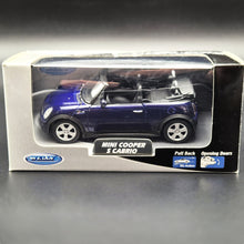 Load image into Gallery viewer, Welly 2010 Mini Cooper S Cabrio Purple #42359 1:36 Collection Series
