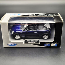 Load image into Gallery viewer, Welly 2010 Mini Cooper S Cabrio Purple #42359 1:36 Collection Series
