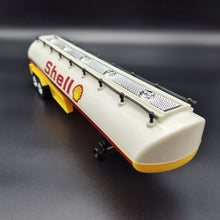 Load image into Gallery viewer, 1993 Hot Wheels Mighty Rig Shell Oil Tanker Semi Truck &amp; Trailer Yellow
