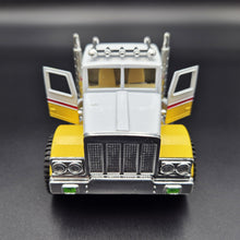 Load image into Gallery viewer, 1993 Hot Wheels Mighty Rig Shell Oil Tanker Semi Truck &amp; Trailer Yellow
