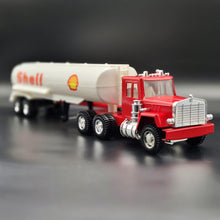 Load image into Gallery viewer, Large Vintage Pressed Steel Shell Oil Tanker Semi Truck &amp; Trailer Red Kenworth Style
