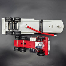 Load image into Gallery viewer, Large Vintage Pressed Steel Shell Oil Tanker Semi Truck &amp; Trailer Red Kenworth Style
