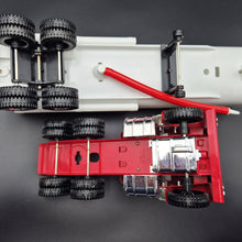 Load image into Gallery viewer, Large Vintage Pressed Steel Shell Oil Tanker Semi Truck &amp; Trailer Red Kenworth Style
