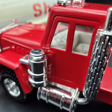 Load image into Gallery viewer, Large Vintage Pressed Steel Shell Oil Tanker Semi Truck &amp; Trailer Red Kenworth Style

