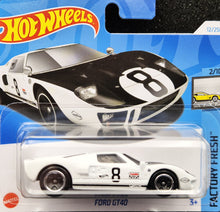 Load image into Gallery viewer, Hot Wheels 2024 Ford GT40 White #12 Factory Fresh 2/10 New
