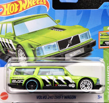 Load image into Gallery viewer, Hot Wheels 2023 Volvo 240 Drift Wagon Bright Green #245 HW Slammed 4/5 New
