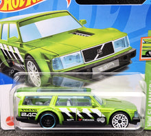 Load image into Gallery viewer, Hot Wheels 2023 Volvo 240 Drift Wagon Bright Green #245 HW Slammed 4/5 New
