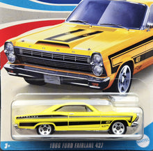 Load image into Gallery viewer, Hot Wheels 2023 1966 Ford Fairlane 427 Yellow American Steel 1/8 New Long Card
