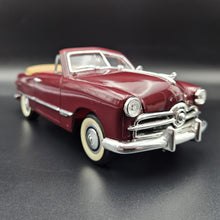 Load image into Gallery viewer, MIRA 1949 Ford Custom Convertible Burgundy 10124P 1:18 Die Cast Car
