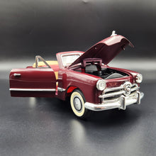 Load image into Gallery viewer, MIRA 1949 Ford Custom Convertible Burgundy 10124P 1:18 Die Cast Car
