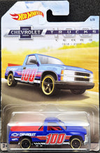 Load image into Gallery viewer, Hot Wheels 2018 Chevy 1500 Dark Blue 100 Years of Chevy Trucks 6/8 New
