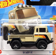 Load image into Gallery viewer, Hot Wheels 2024 &#39;57 Jeep FC Tan HW Hot Trucks 3/10 New
