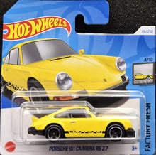 Load image into Gallery viewer, Hot Wheels 2024 Porsche 911 Carrera RS 2.7 Yellow #46 Factory Fresh 4/10 New
