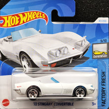 Load image into Gallery viewer, Hot Wheels 2024 &#39;72 Stingray Convertible White #47 Factory Fresh 5/10 New
