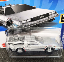 Load image into Gallery viewer, Hot Wheels 2024 Back To The Future Time Machine Matte Silver #60 HW Screen Time 3/10 New