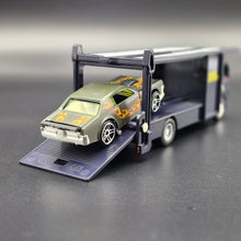 Load image into Gallery viewer, Explorafind Scania Style Car Carrier Truck Dark Blue 1:64 Die Cast
