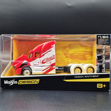 Load image into Gallery viewer, Maisto 2020 Mack Anthem Truck Red 1:64 Maisto Design Custom Rigs Die Cast
