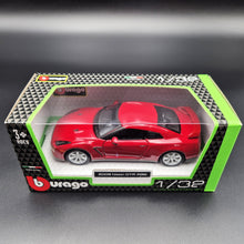 Load image into Gallery viewer, Bburago 2009 Nissan GT-R (R35) Red 1:32 Die Cast Car
