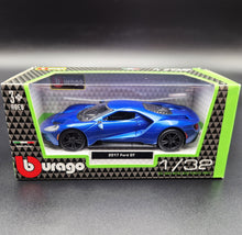 Load image into Gallery viewer, Bburago 2017 Ford GT Dark Blue 1:32 Die Cast Car
