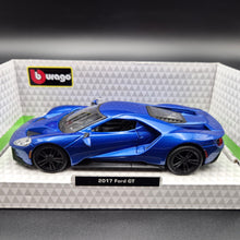 Load image into Gallery viewer, Bburago 2017 Ford GT Dark Blue 1:32 Die Cast Car
