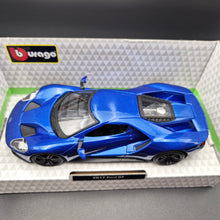 Load image into Gallery viewer, Bburago 2017 Ford GT Dark Blue 1:32 Die Cast Car
