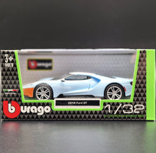 Load image into Gallery viewer, Bburago 2019 Ford GT Gulf Blue 1:32 Die Cast Car
