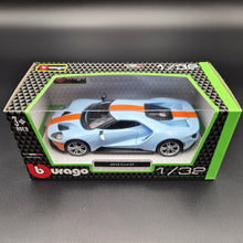 Load image into Gallery viewer, Bburago 2019 Ford GT Gulf Blue 1:32 Die Cast Car
