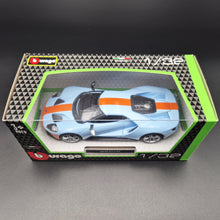 Load image into Gallery viewer, Bburago 2019 Ford GT Gulf Blue 1:32 Die Cast Car
