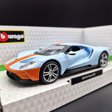 Load image into Gallery viewer, Bburago 2019 Ford GT Gulf Blue 1:32 Die Cast Car
